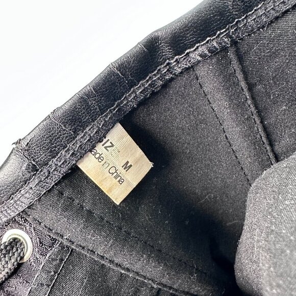 Victorian Steampunk Black Brocade Boned Corset with Chain - Picture 5 of 6